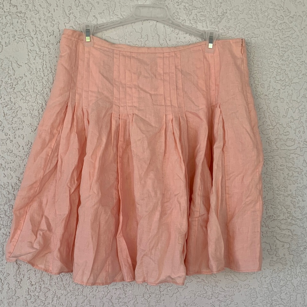 LOFT Light Pink A-Line linen Skirt size 10